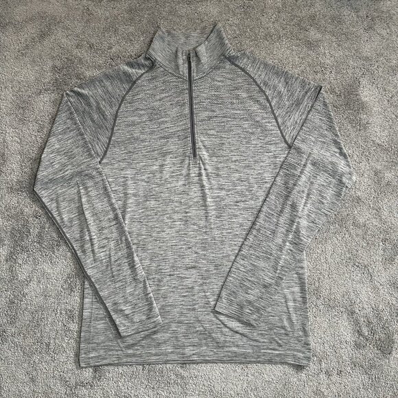 Lululemon Vent Tech 1/2 Zip Mens Large Pullover Grey  Long Sleeve Performance - Picture 1 of 11